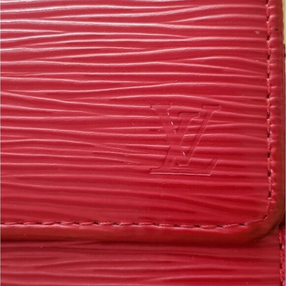 Authentic Louis Vuitton Epi Sarah Long Wallet Red Rouge Portefeuille Leather - Picture 14 of 16